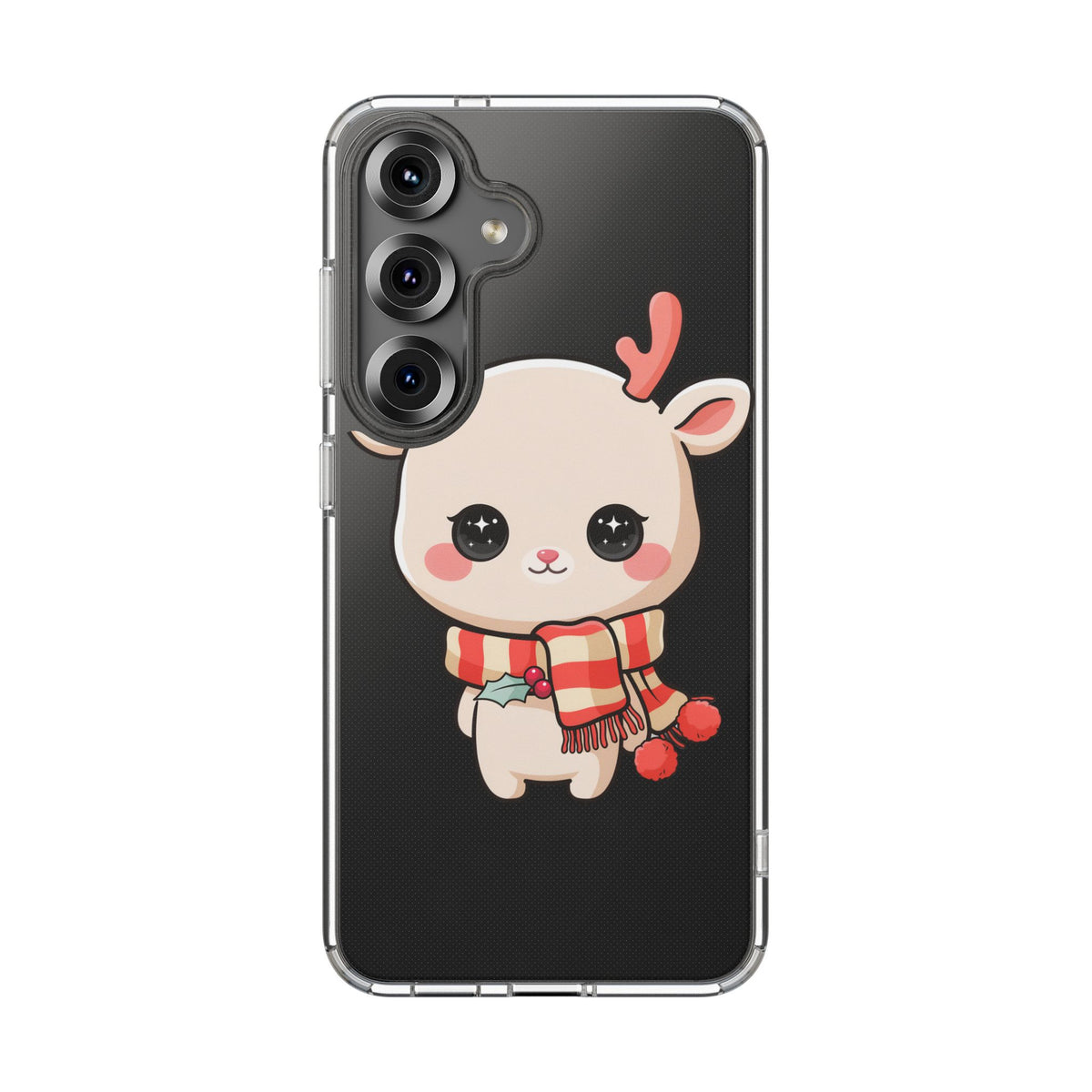Christmas Reindeer Phone Case, Cute Kawaii Holiday Gift