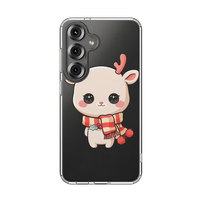 Christmas Reindeer Phone Case, Cute Kawaii Holiday Gift