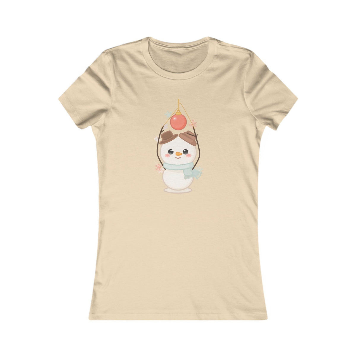 Kawaii Christmas Snowman Women's Favorite Tee