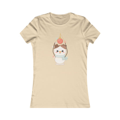 Kawaii Christmas Snowman Women's Favorite Tee