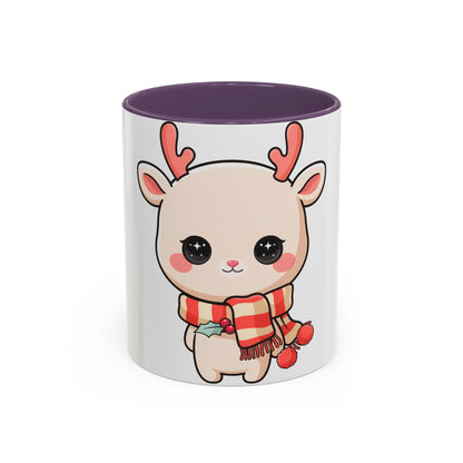 Kawaii Reindeer Christmas Mug for Holiday Fans