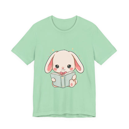 Book Lover Bunny T-Shirt – Cute Kawaii Reader Tee
