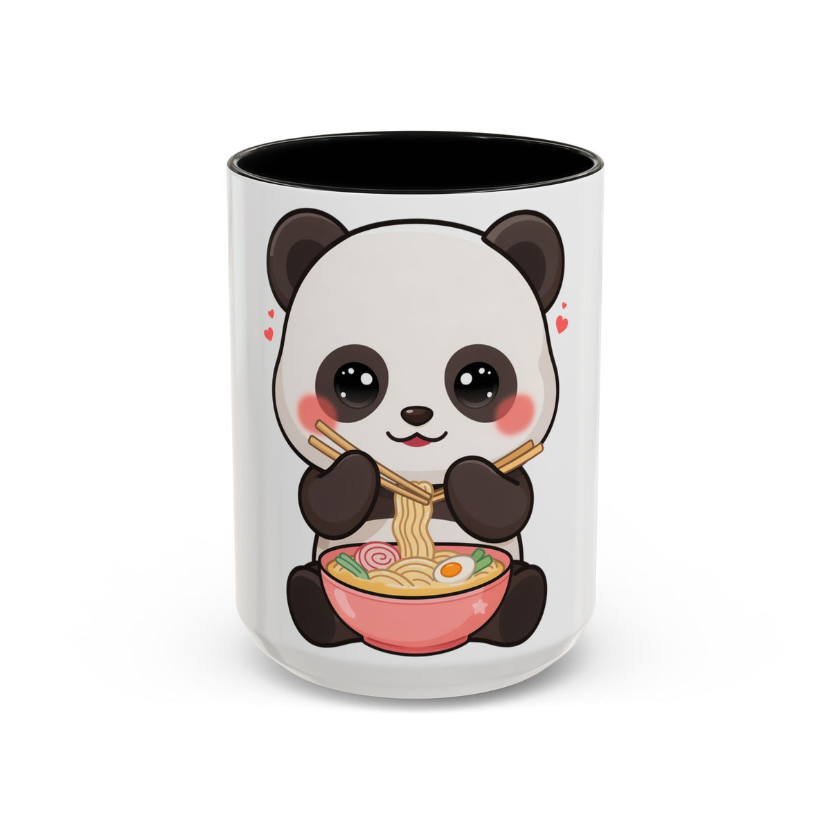 Kawaii Panda Ramen Mug, Cute Accent Coffee Mug