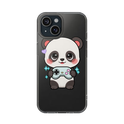 Gamer Panda Clear Impact-Resistant Phone Case