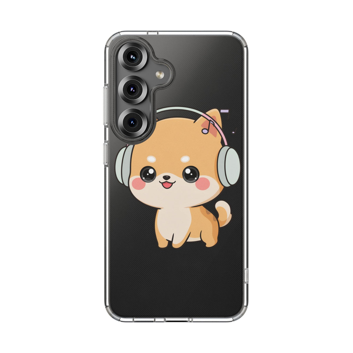 Kawaii Shiba Inu Phone Case – Music Lover Clear Case