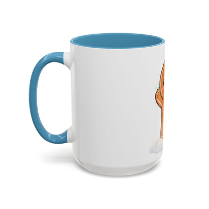 Kawaii Gingerbread Man Accent Coffee Mug for Winter Cheer