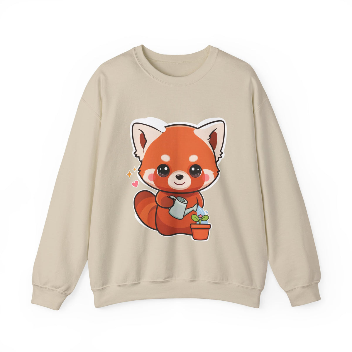 Kawaii Red Panda Sweatshirt, Cute Plant Lover Crewneck
