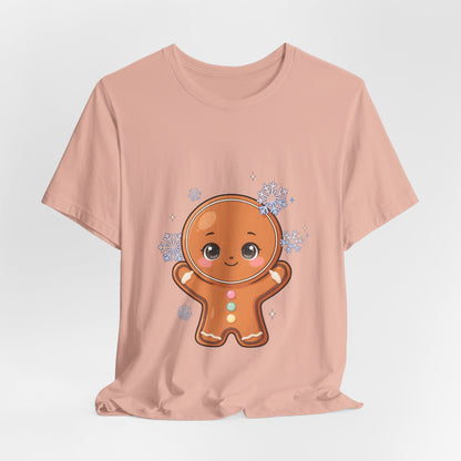 Kawaii Gingerbread Man T-Shirt for a Cozy Christmas Mood