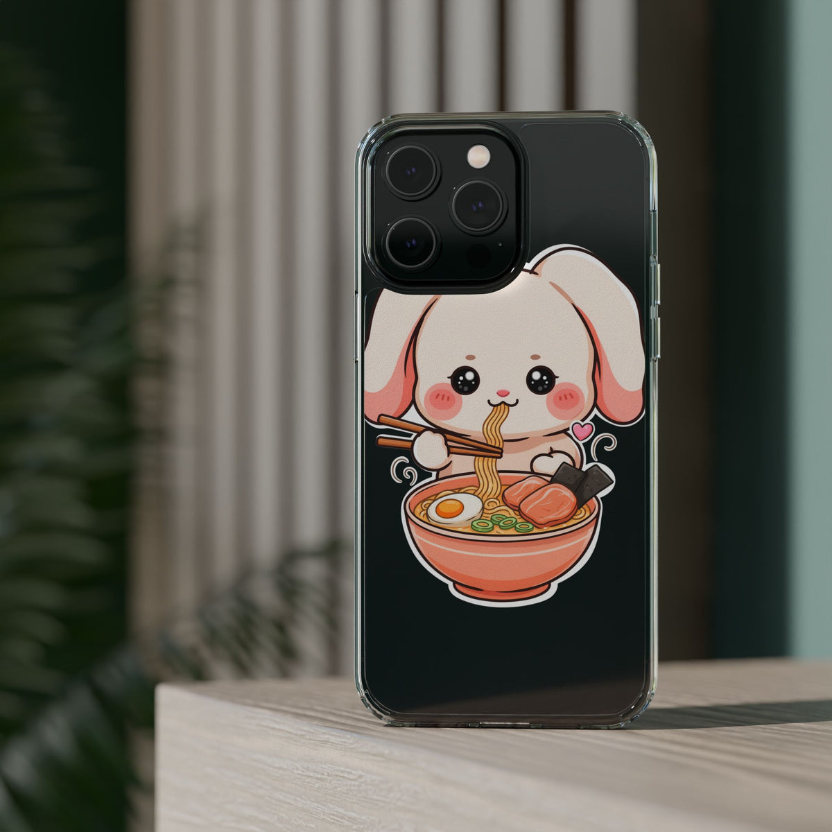 Kawaii Ramen Bunny Clear Impact-Resistant Case