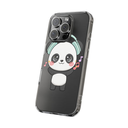 Kawaii Panda Phone Case with Headphones
