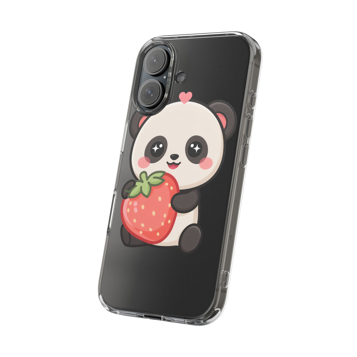 Kawaii Panda Phone Case, Sweet Strawberry Gift