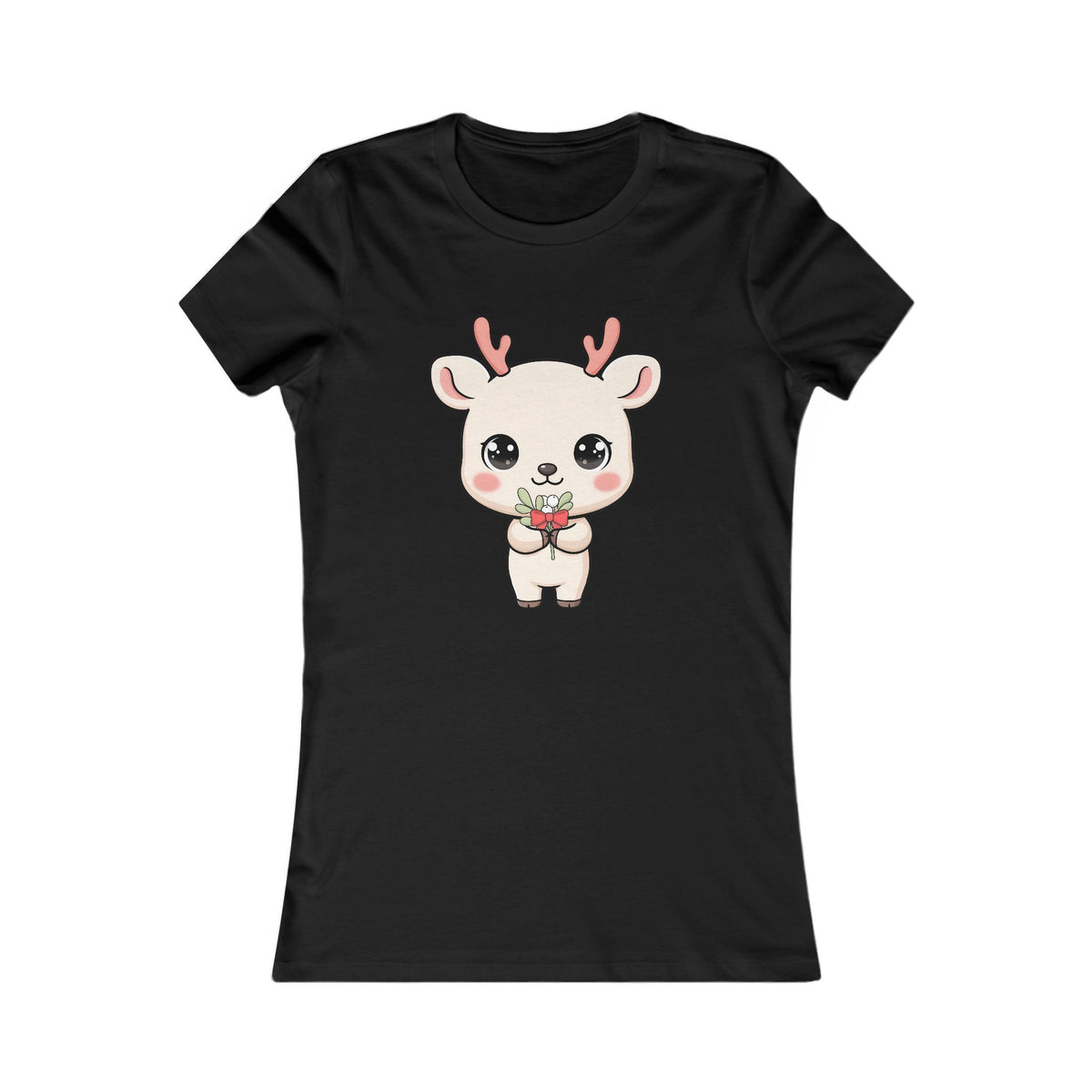 Kawaii Reindeer T-Shirt for Mistletoe-Loving Holiday Fans
