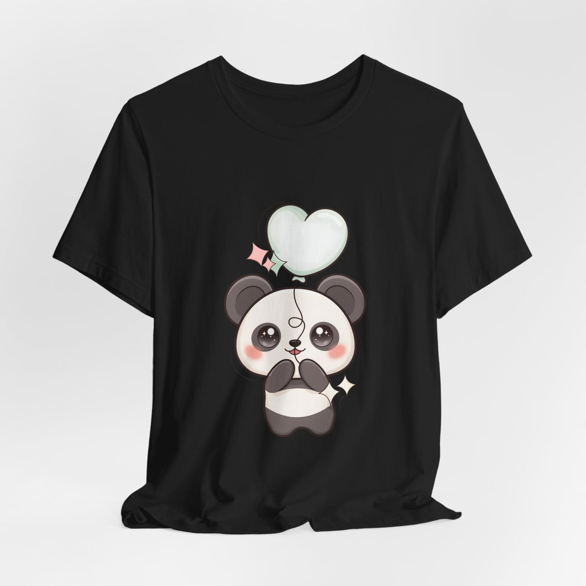 Kawaii Panda T-Shirt with Floating Balloon