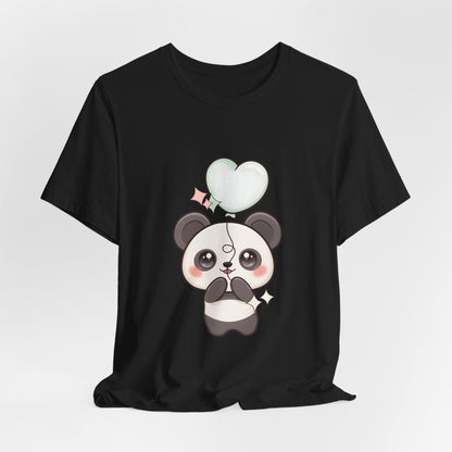 Kawaii Panda T-Shirt with Floating Balloon