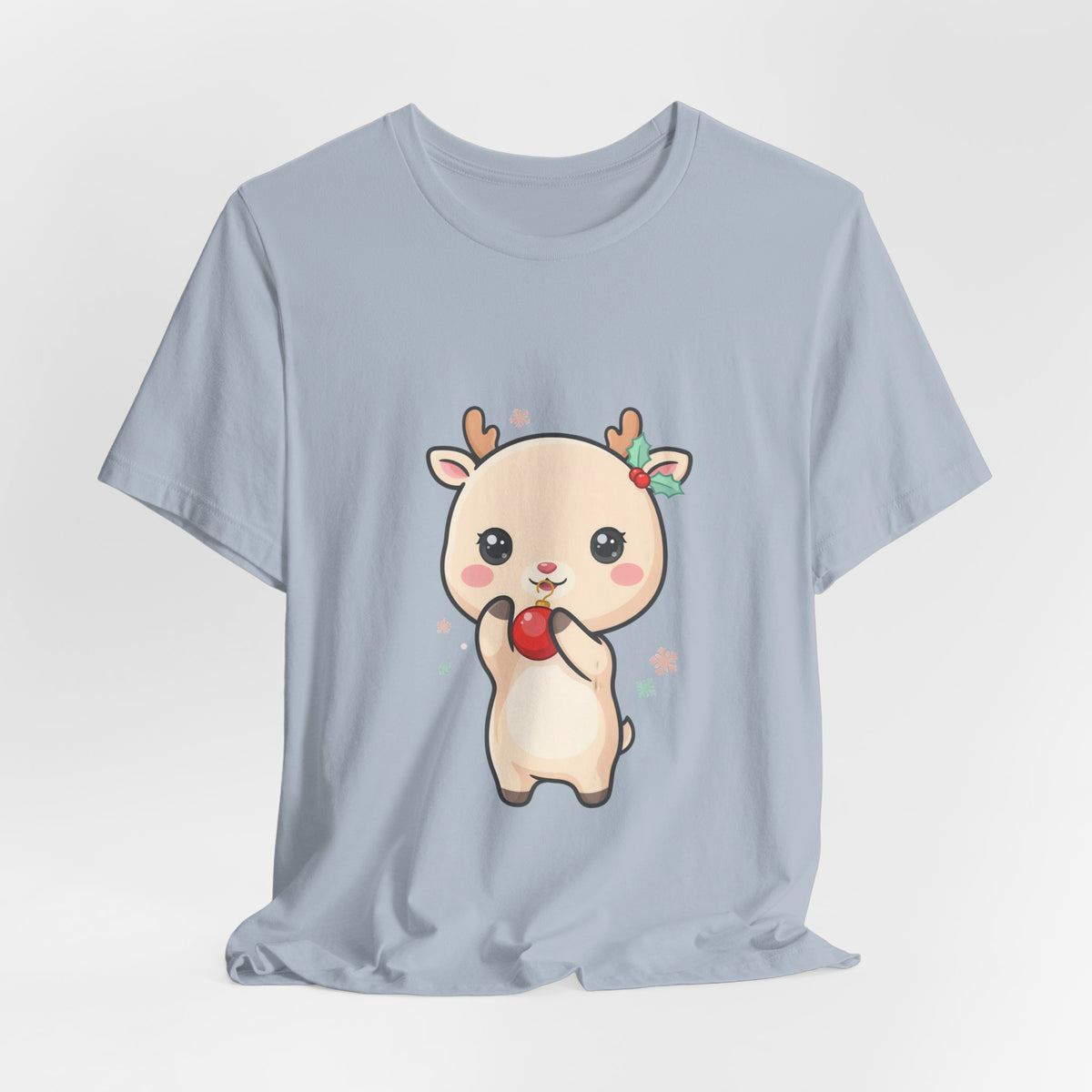 Kawaii Reindeer Christmas T-Shirt for Cute Holiday Style