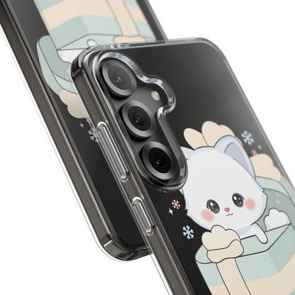 Kawaii Arctic Fox Clear Impact-Resistant Phone Case