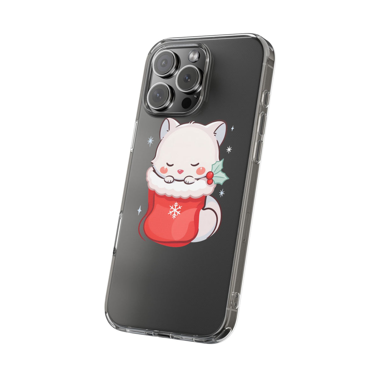 Christmas Fox Phone Case, Cute Holiday Stocking Gift
