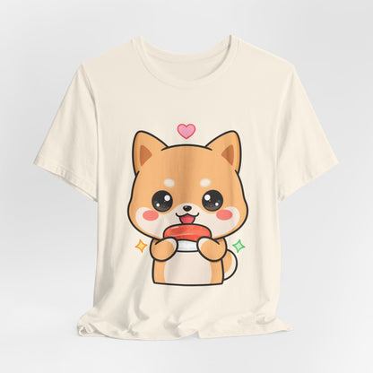 Kawaii Shiba Inu Sushi T-Shirt for Cute Food Lovers