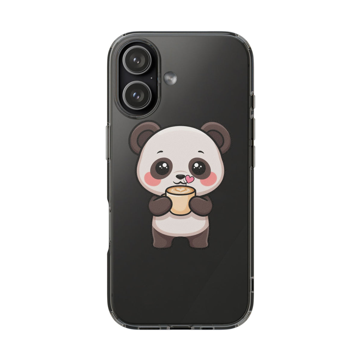 Kawaii Panda Latte Clear Impact-Resistant Case