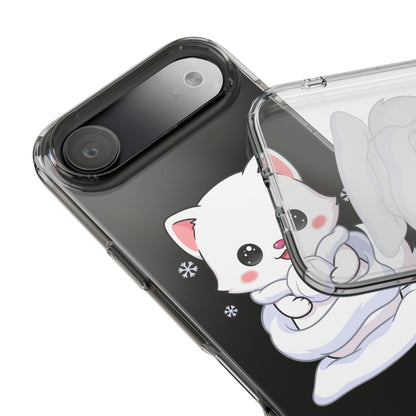 Kawaii Arctic Fox Phone Case, Cute Snow Day Gift