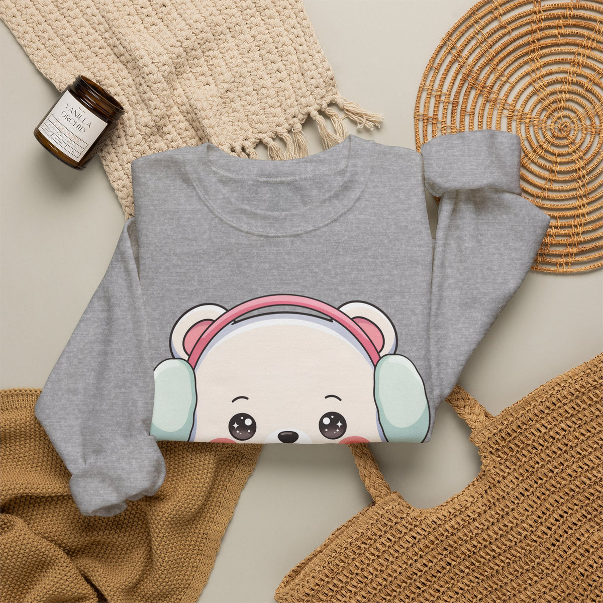 Kawaii Polar Bear Sweatshirt for Cozy Winter Days
