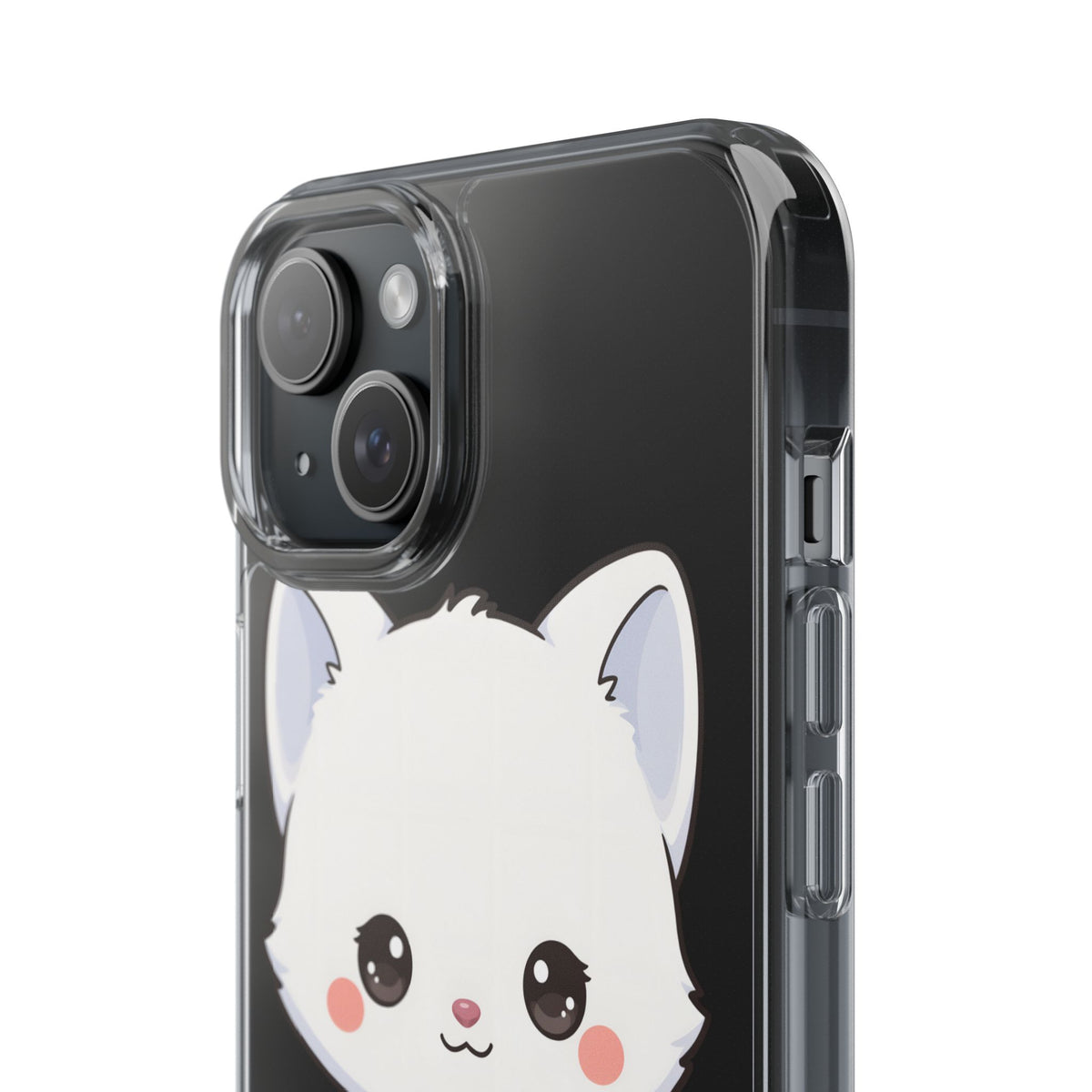 Christmas Fox Clear Phone Case, Kawaii Cookie Baker