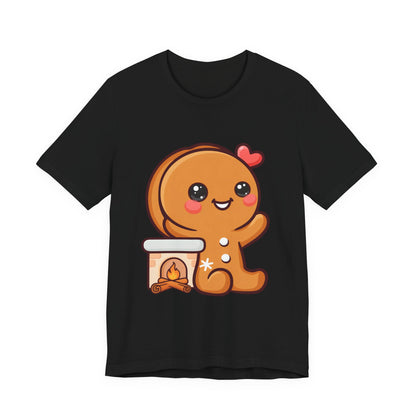 Christmas Gingerbread Man T-Shirt, Cozy Kawaii Holiday Tee