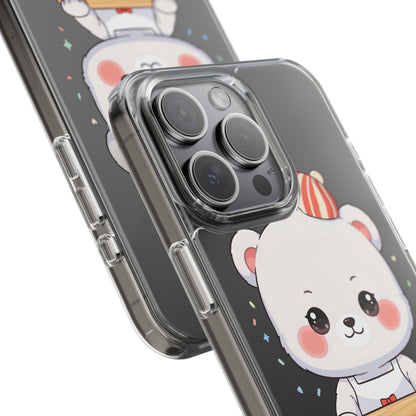 Christmas Bear Cookie Baking Clear Phone Case
