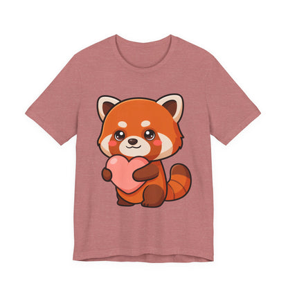 Kawaii Red Panda T-Shirt: Big Heart, Cozy Vibes