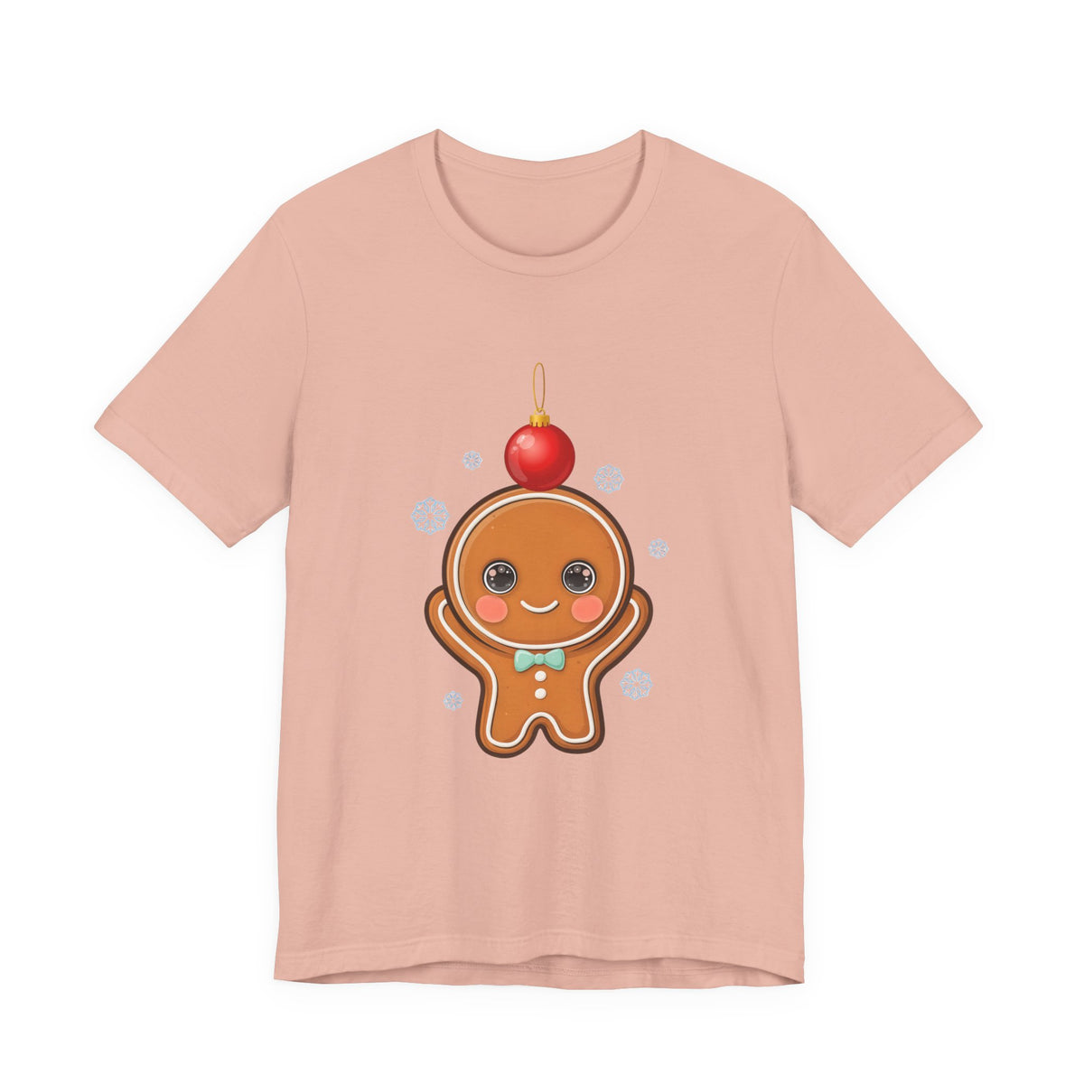 Kawaii Gingerbread Christmas Tee, Cute Holiday Unisex Shirt