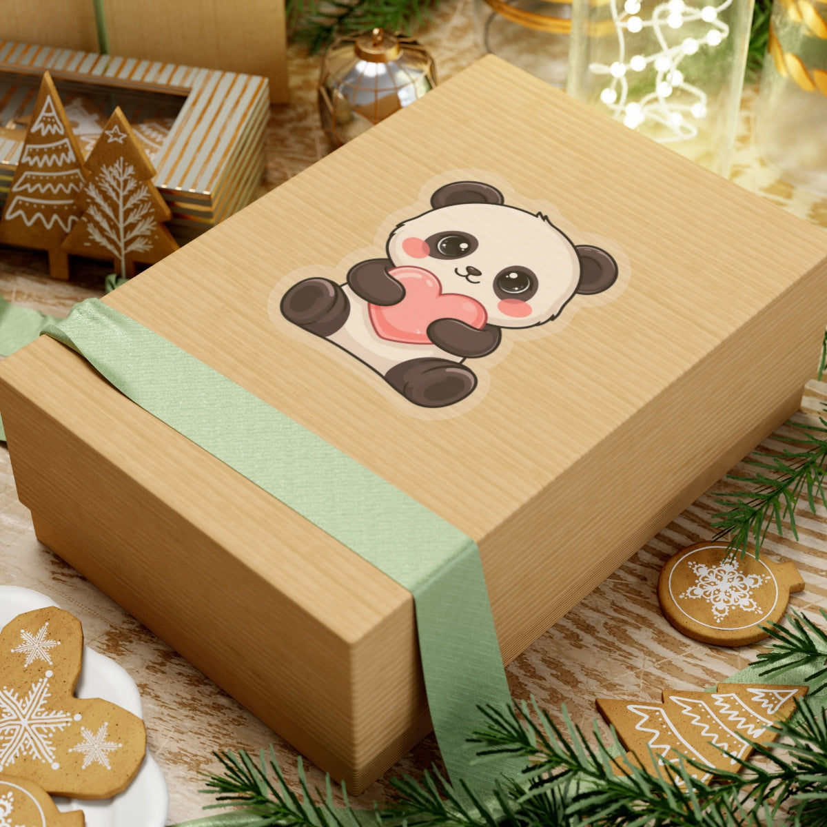 Kawaii Panda Sticker, Sweet Valentine Gift