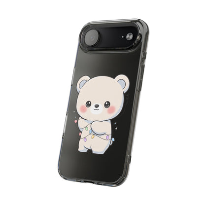 Kawaii Polar Bear Phone Case with Fairy Lights