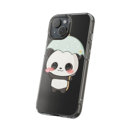 Kawaii Panda Clear Impact-Resistant Phone Case