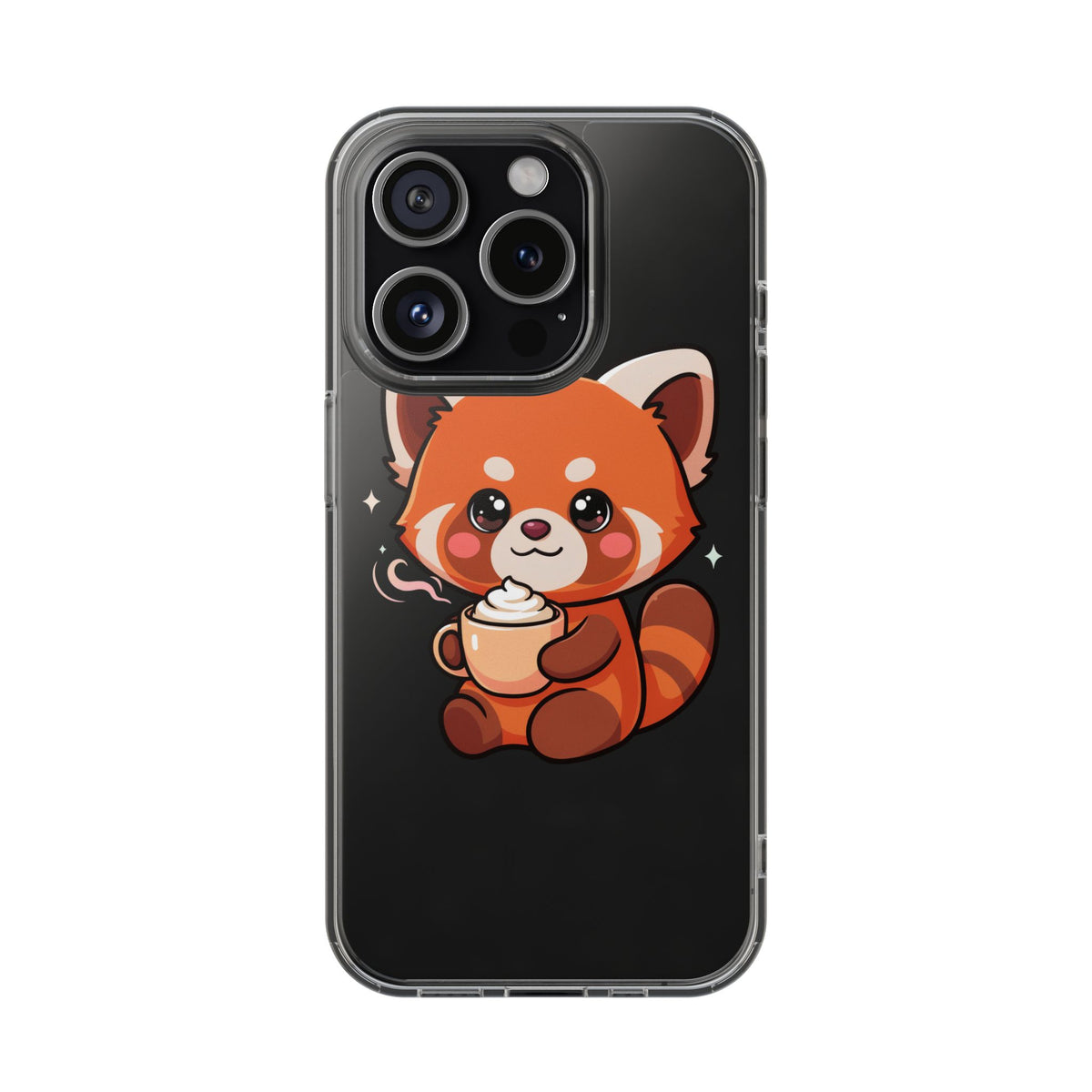 Kawaii Red Panda Phone Case with Latte
