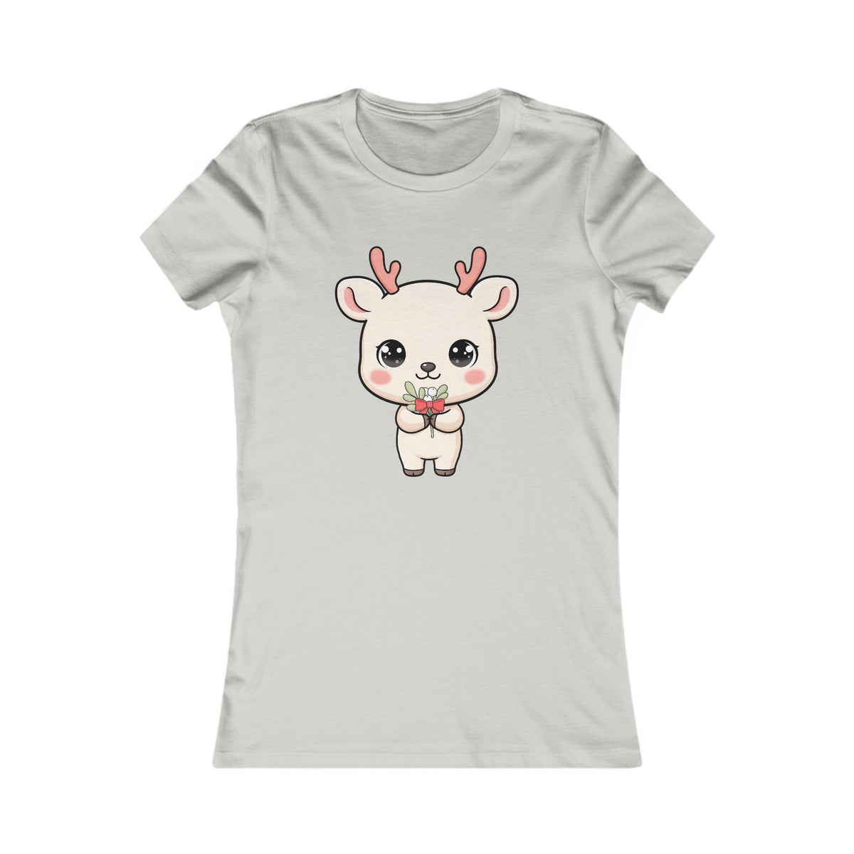 Kawaii Reindeer T-Shirt for Mistletoe-Loving Holiday Fans