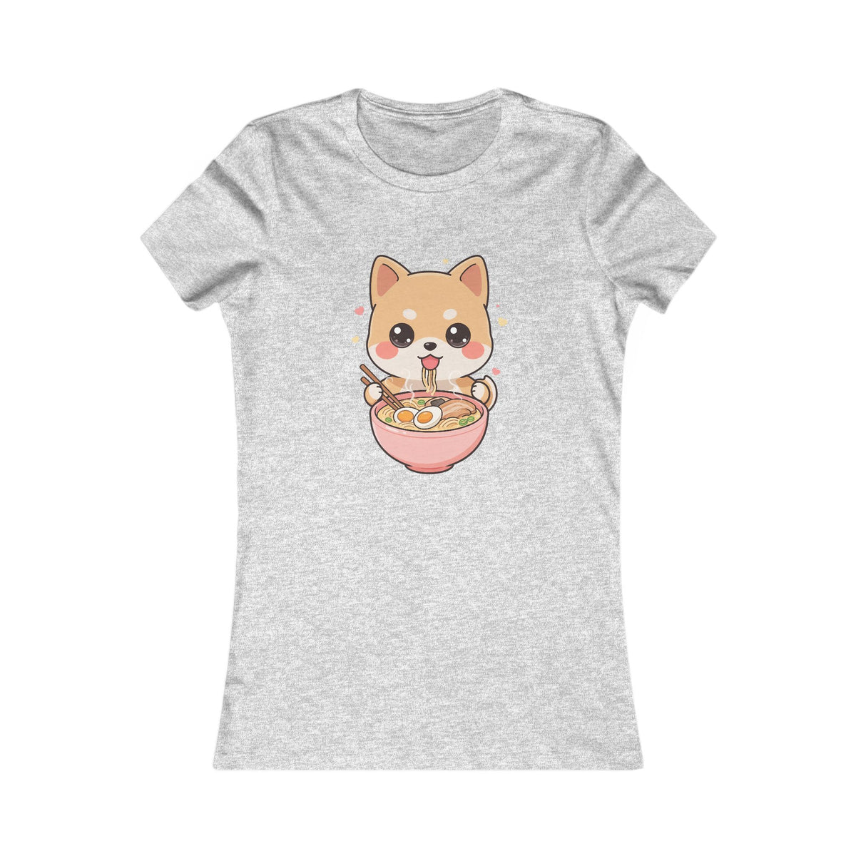 Kawaii Shiba Inu Ramen T-Shirt for Foodie Gifts