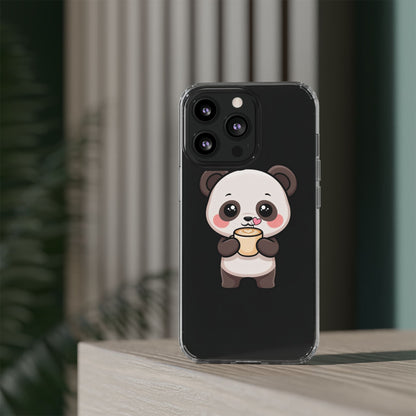 Kawaii Panda Latte Clear Impact-Resistant Case