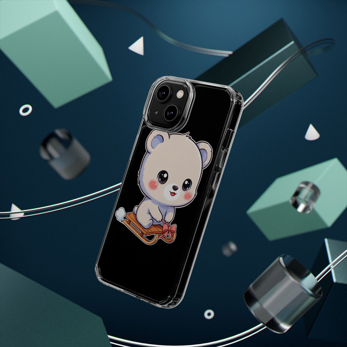 Kawaii Polar Bear Phone Case, Cute Winter Gift