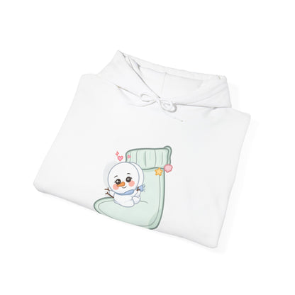 Kawaii Snowman Christmas Hoodie for Cozy Holiday Days