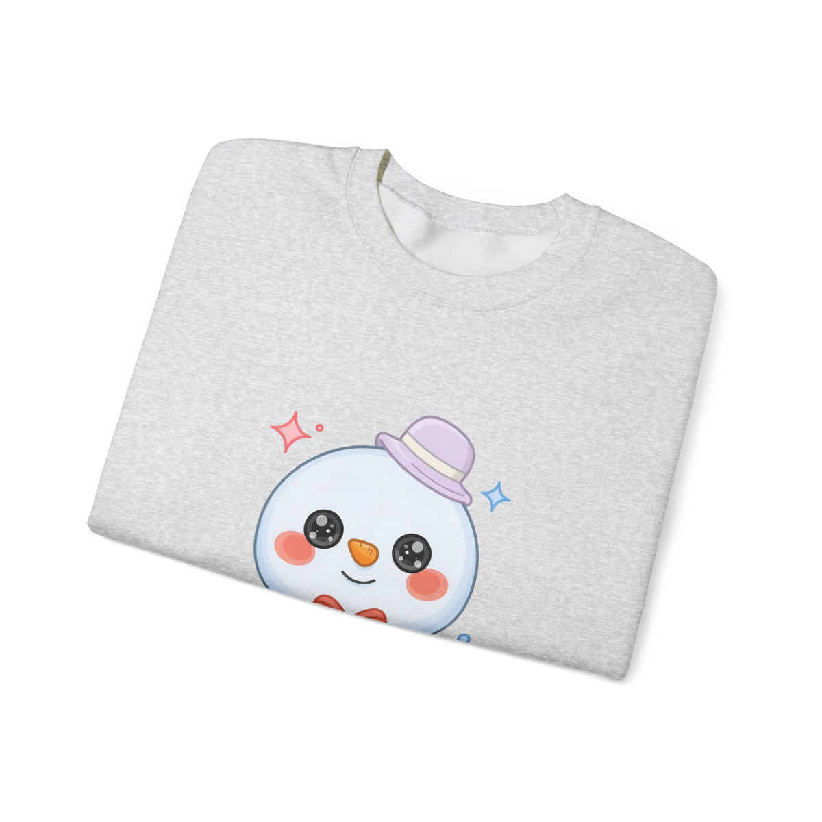 Kawaii Snowman Christmas Sweatshirt, Cute Holiday Gift