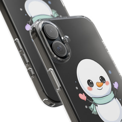 Kawaii Snowman Clear Impact-Resistant Case