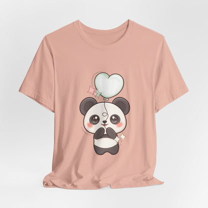 Kawaii Panda T-Shirt with Floating Balloon