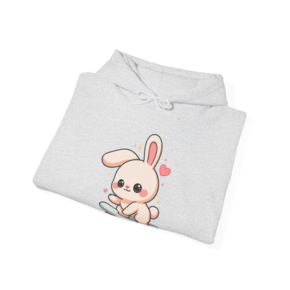 Kawaii Bunny Skateboard Hoodie, Cute Skater Gift