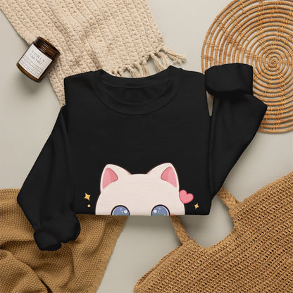 Kawaii Gamer Cat Sweatshirt for Cozy Gaming Nights