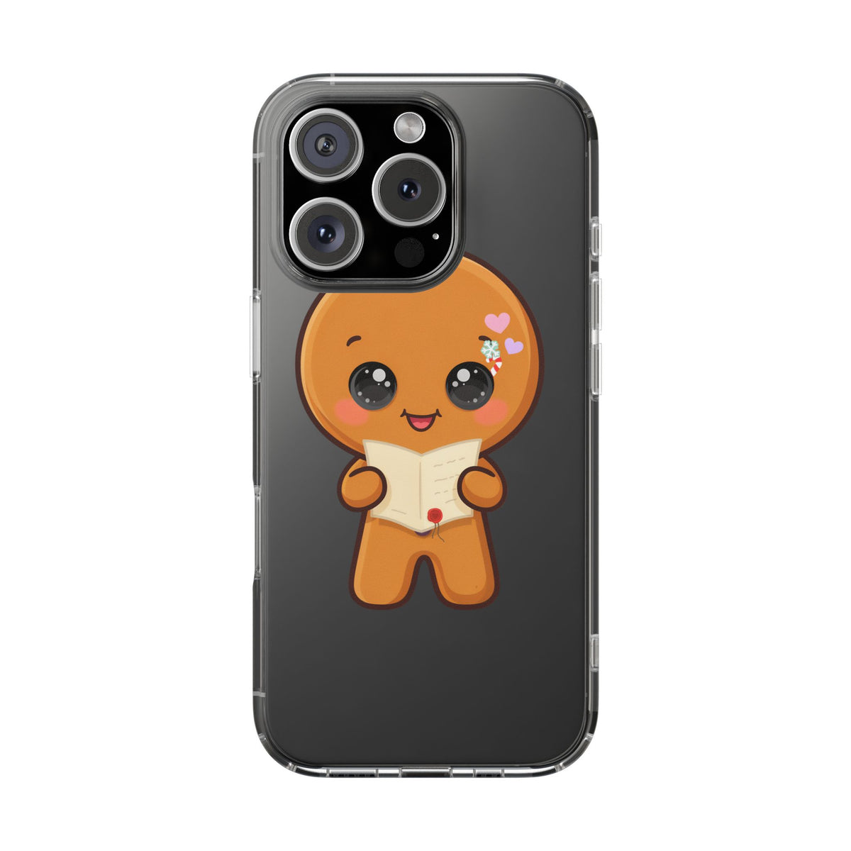 Gingerbread Man Phone Case, Cute Christmas Letter Reader