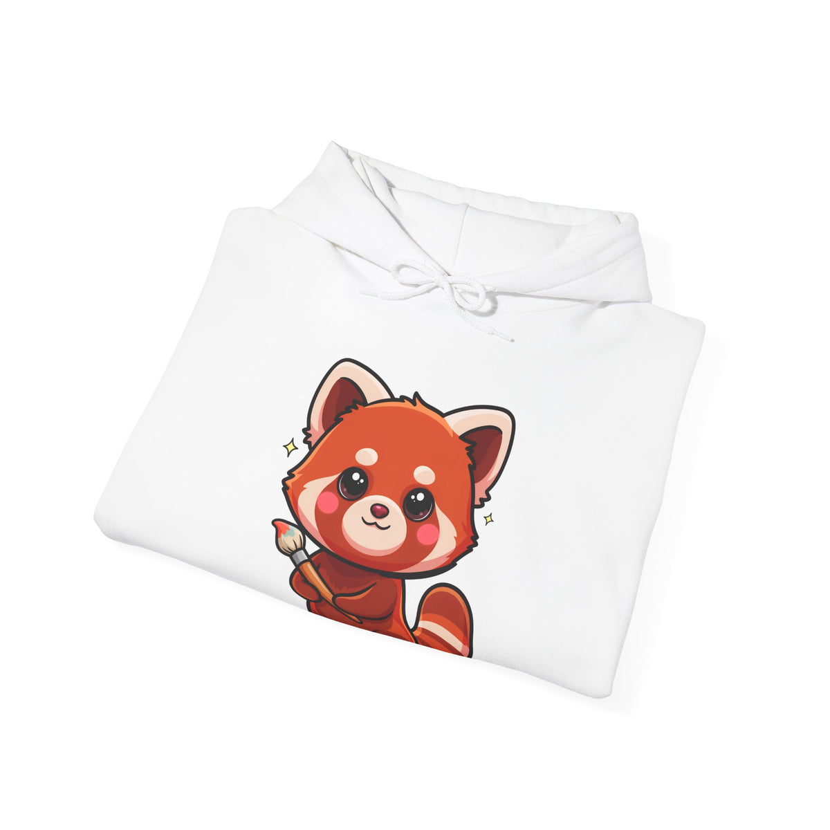 Cute Red Panda Hoodie, Kawaii Artist Sweatshirt