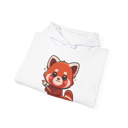 Cute Red Panda Hoodie, Kawaii Artist Sweatshirt