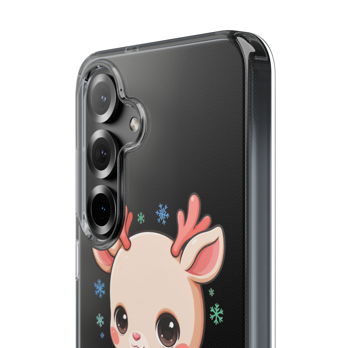 Christmas Reindeer Clear Impact-Resistant Phone Case