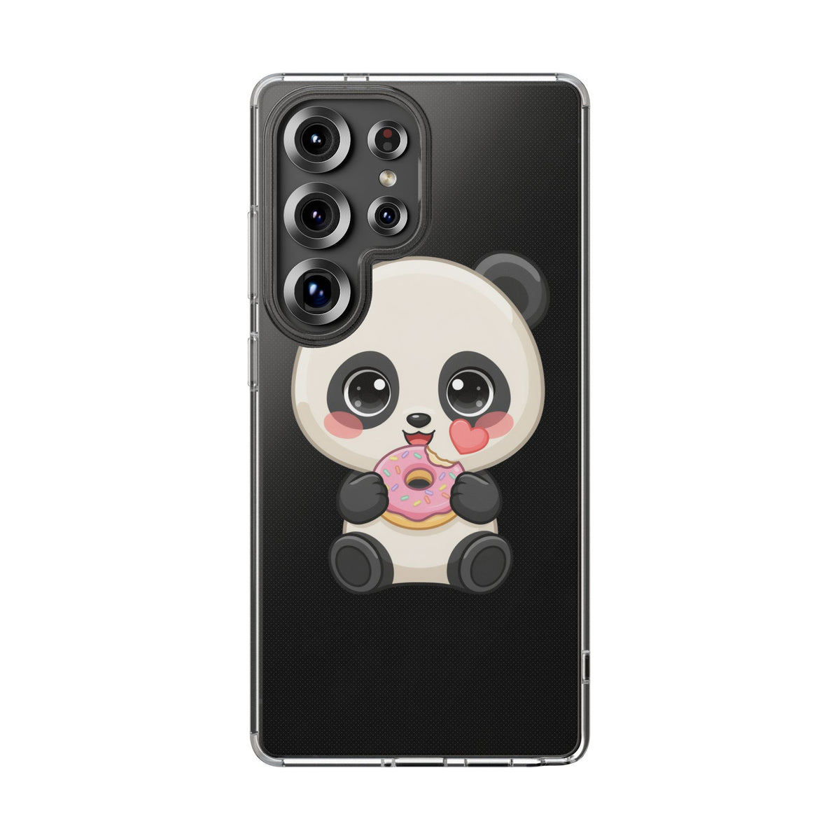 Kawaii Panda Phone Case with Donut