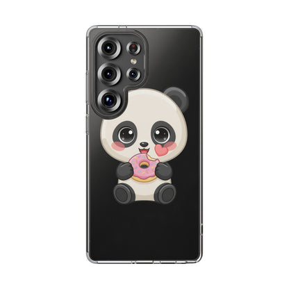 Kawaii Panda Phone Case with Donut